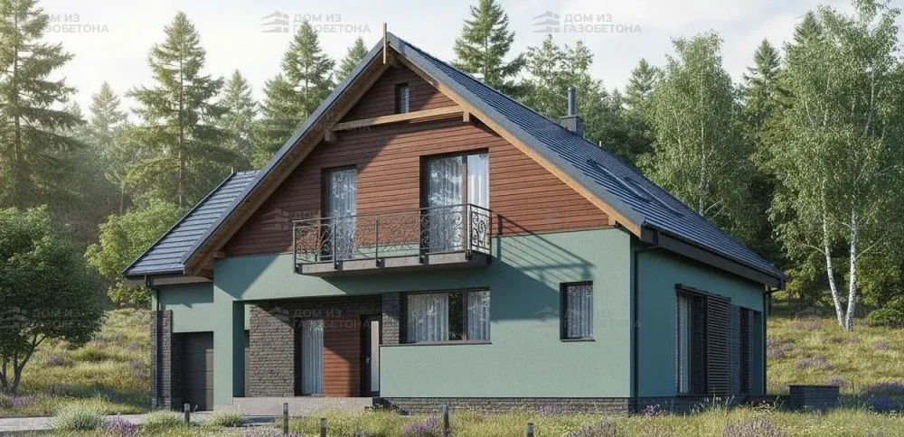 Проект Двухэтажный дом 15 на 12, 182 м2