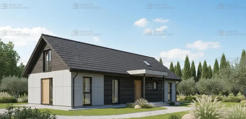 Проект Одноэтажный дом 16 на 9, 121 м2