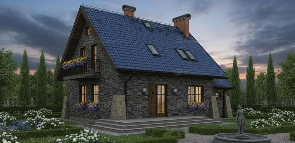 Проект Двухэтажный дом 13 на 10, 134 м2