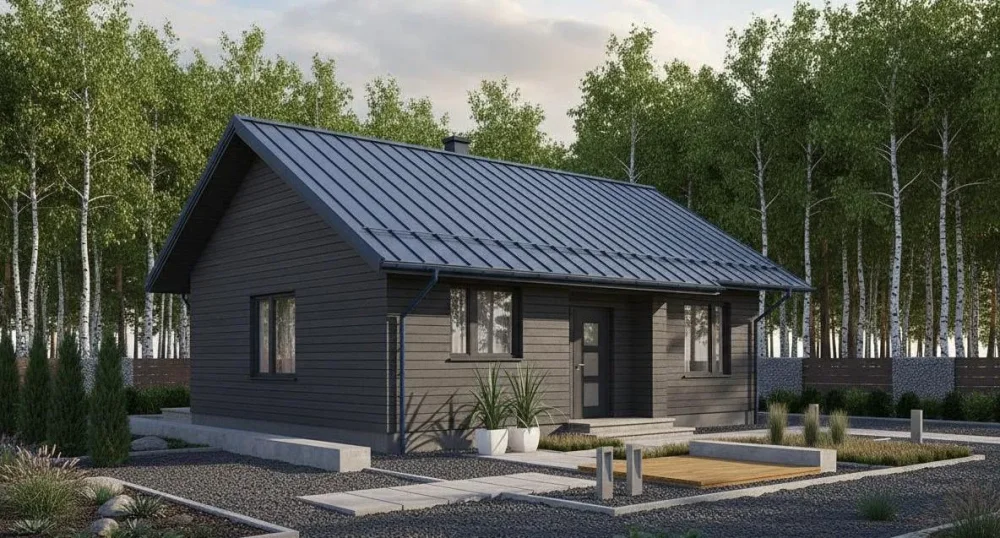 Проект Одноэтажный дом 9 на 8, 59 м2