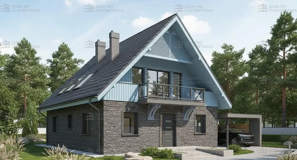 Проект Двухэтажный дом 14 на 13, 145 м2