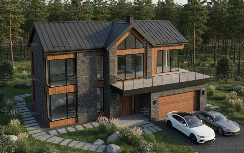 Проект Двухэтажный дом 13 на 11, 171 м2