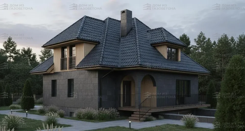 Проект Двухэтажный дом 11 на 11, 142 м2