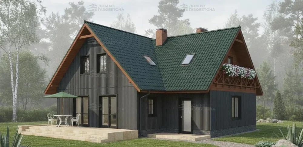 Проект Двухэтажный дом 17 на 14, 237 м2