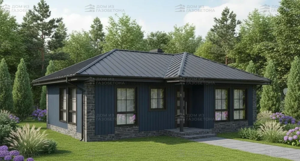 Проект Одноэтажный дом 12 на 10, 89 м2