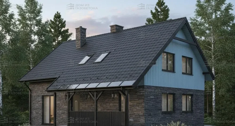 Проект Двухэтажный дом 13 на 9, 134 м2