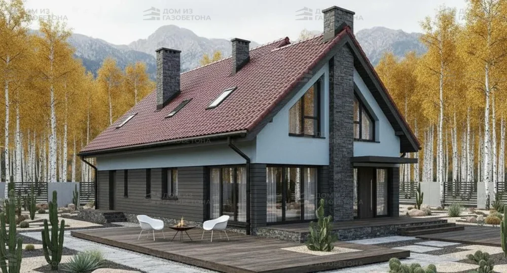 Проект Двухэтажный дом 17 на 10, 209 м2